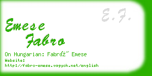 emese fabro business card